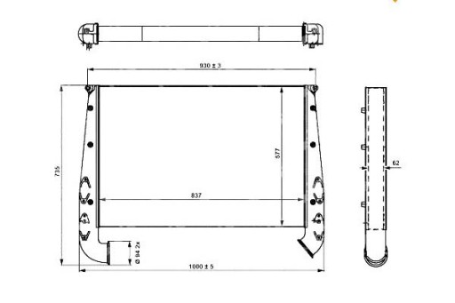 309191/NRF - ОХЛАДИТЕЛЬ ВОЗДУХА НА ВПУСКЕ NRF (НИЗКАЯ КАБИНА)