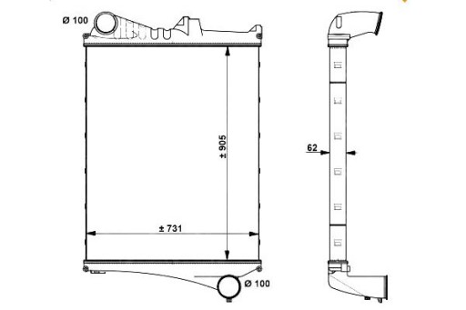 30225/NRF - ОХЛАДИТЕЛЬ ВОЗДУХА НА ВХОДЕ NRF (ДИАМЕТР ВХОДА