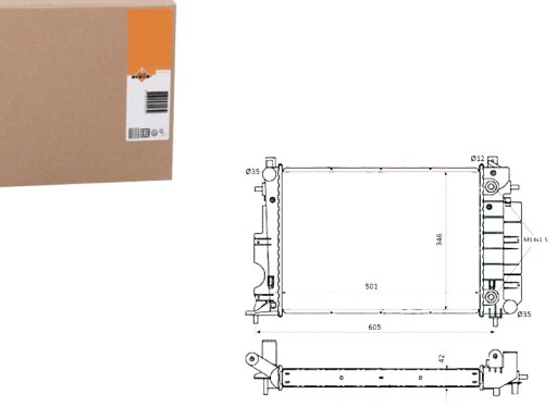 NRF53873(EXT) - NRF РАДІАТОР SAAB 9-3 2.0TURBO 98- NRF