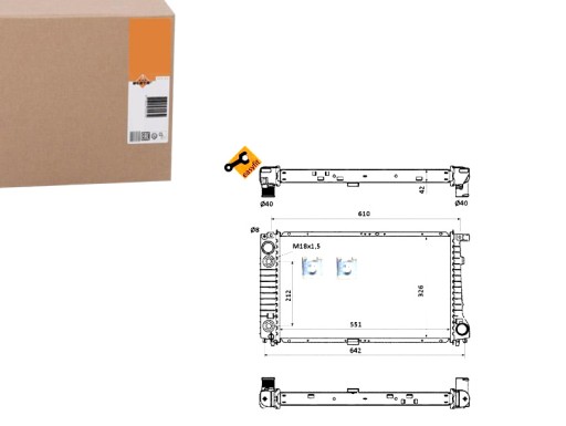 NRF53877(EXT) - РАДИАТОР ДВИГАТЕЛЯ NRF BMW 5 (E34) 7 (E32) 3.0/3.4