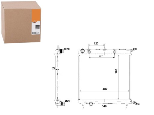 NRF50439/RS5 - NRF РАДІАТОР ДВИГУНА CITROEN C2, C2 ENTERPRISE, C