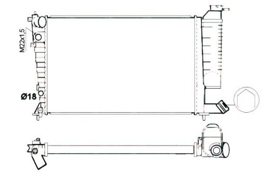 54716 CNA2157 - Nrf радіатор двигуна citroen xsara zx peugeot 306