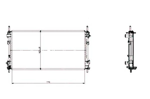 519697 YC1H8005DE - Nrf радіатор двигуна ford transit 2.0d-2.4d 01.00