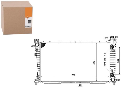 NRF50334(EXT) - NRF РАДІАТОР ДВИГУНА FORD USA WINDSTAR 3.0 01.95-