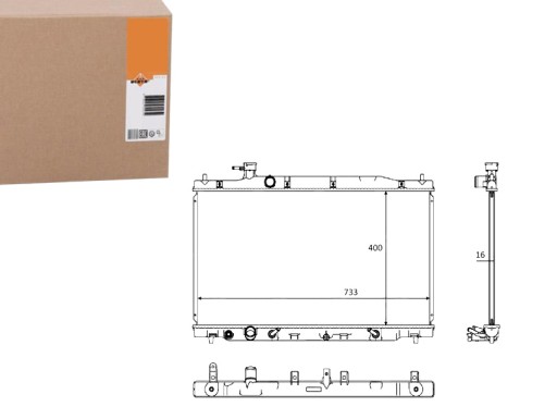 NRF58469(EXT) - РАДИАТОР ДВИГАТЕЛЯ NRF HONDA CR-V III 2.4 06/06- НЕТ.