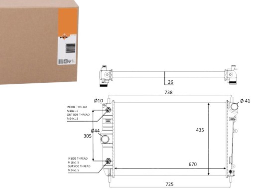 NRF59129(EXT) - NRF РАДІАТОР ДВИГУНА JAGUAR XK 8 4.0/4.2 03.96-12