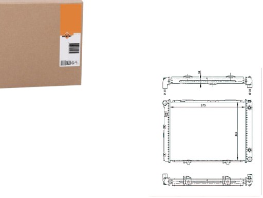 NRF53866(EXT) - NRF ДВИГУН РАДІАТОР MERCEDES 190 (W201) 2.0D/2.5