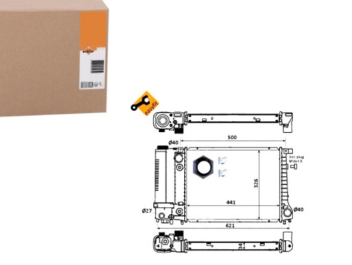 NRF51356/RS7 - РАДІАТОР ДВИГУНА NRF NRF, 51356
