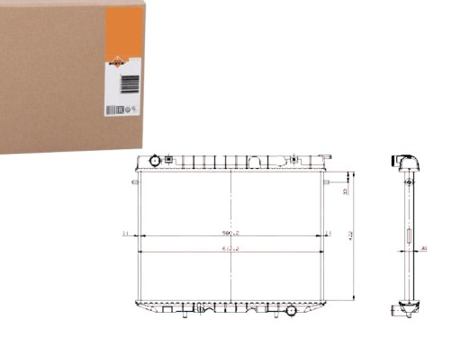 NRF519532/RS7 - РАДІАТОР ДВИГУНА NRF NRF, 519532