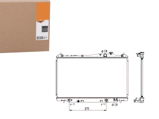 NRF53678/RS7 - РАДИАТОР ДВИГАТЕЛЯ NRF NRF, 53678