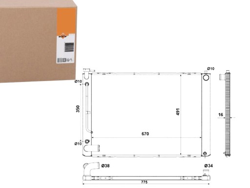 NRF53681/RS7 - РАДИАТОР ДВИГАТЕЛЯ NRF NRF, 53681