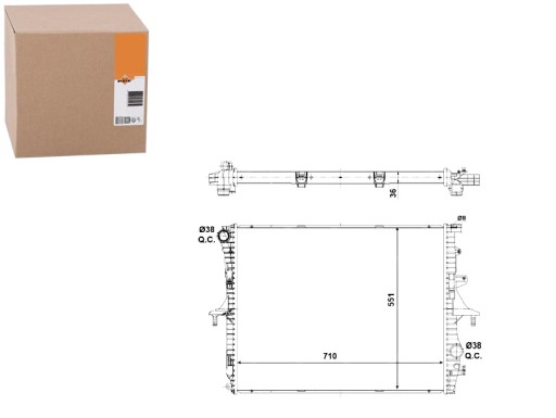 NRF53798/RS7 - РАДИАТОР ДВИГАТЕЛЯ NRF NRF, 53798