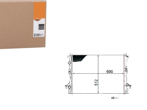 NRF53820/RS7 - РАДИАТОР ДВИГАТЕЛЯ NRF NRF, 53820