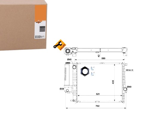 NRF53897/RS7 - РАДИАТОР ДВИГАТЕЛЯ NRF NRF, 53897