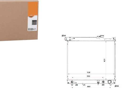 NRF53912/RS7 - РАДІАТОР ДВИГУНА NRF NRF, 53912