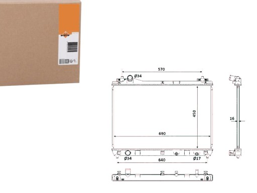 NRF53917/RS7 - РАДИАТОР ДВИГАТЕЛЯ NRF NRF, 53917