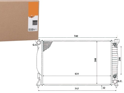NRF53958/RS7 - РАДИАТОР ДВИГАТЕЛЯ NRF NRF, 53958