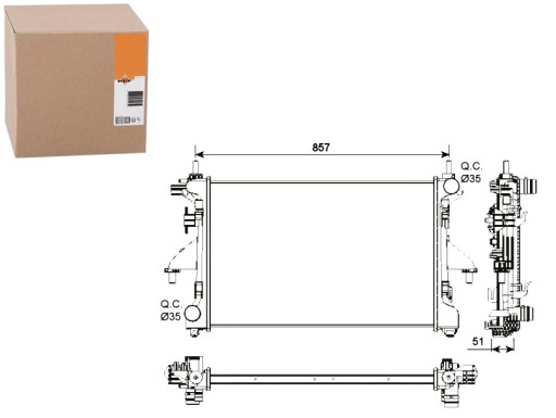 NRF54203/RS7 - РАДИАТОР ДВИГАТЕЛЯ NRF NRF, 54203