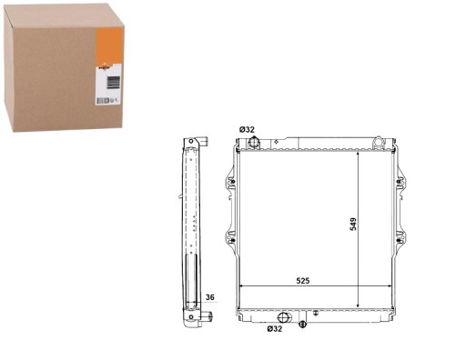 NRF56152/RS7 - РАДИАТОР ДВИГАТЕЛЯ NRF NRF, 56152