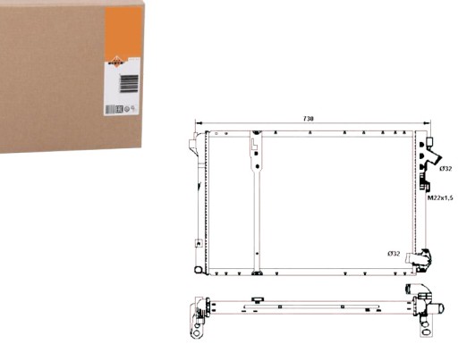 NRF58060/RS7 - РАДІАТОР ДВИГУНА NRF NRF, 58060