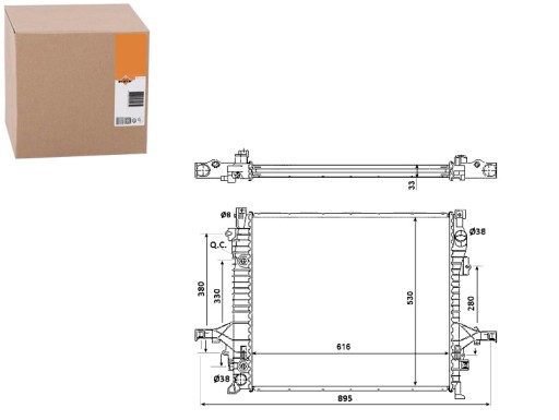 NRF58356/RS7 - РАДІАТОР ДВИГУНА NRF NRF, 58356