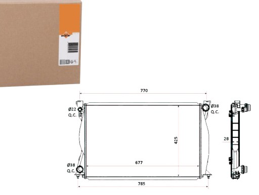 NRF58359/RS7 - РАДІАТОР ДВИГУНА NRF NRF, 58359