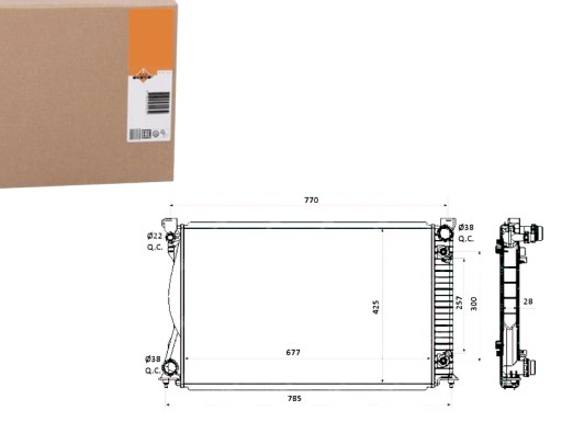 NRF58360/RS7 - РАДИАТОР ДВИГАТЕЛЯ NRF NRF, 58360