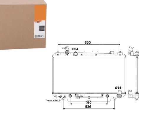 NRF58415/RS7 - РАДИАТОР ДВИГАТЕЛЯ NRF NRF, 58415