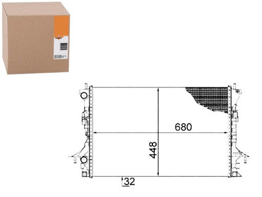 NRF58479/RS7 - РАДИАТОР ДВИГАТЕЛЯ NRF NRF, 58479