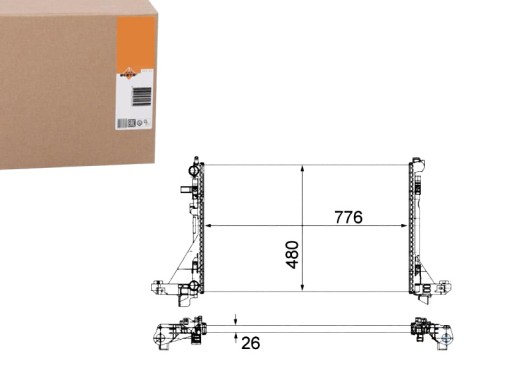 NRF58482/RS7 - РАДИАТОР ДВИГАТЕЛЯ NRF NRF, 58482