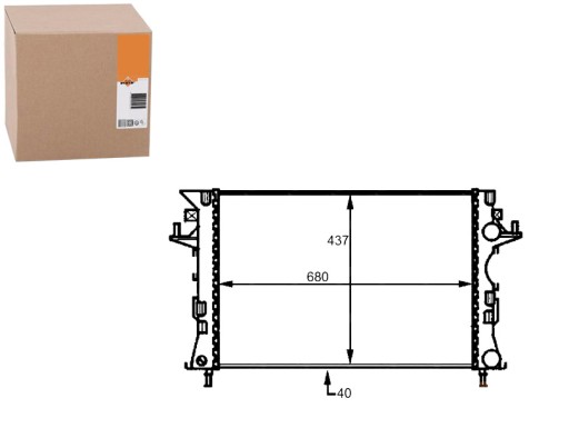 NRF58490/RS7 - РАДИАТОР ДВИГАТЕЛЯ NRF NRF, 58490