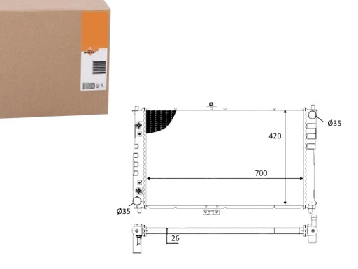 NRF59019/RS7 - РАДІАТОР ДВИГУНА NRF NRF, 59019