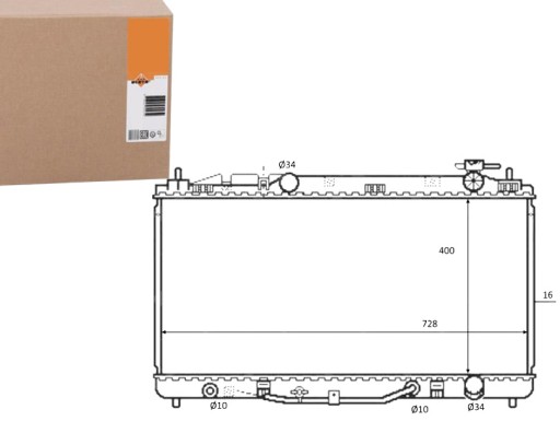 NRF59079/RS7 - РАДИАТОР ДВИГАТЕЛЯ NRF NRF, 59079