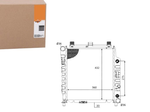 NRF59102/RS7 - РАДІАТОР ДВИГУНА NRF NRF, 59102