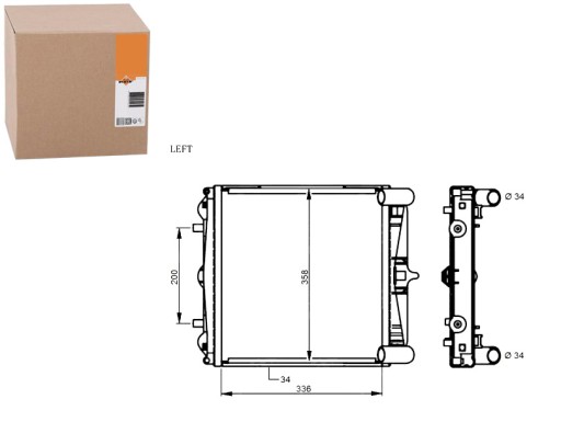NRF59130(EXT) - РАДИАТОР ДВИГАТЕЛЯ NRF PORSCHE 911 911 TARGA BOXSTE