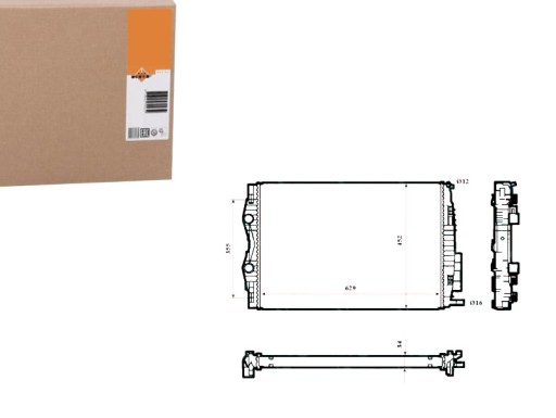 NRF53843(EXT) - NRF ДВИГУН РАДІАТОР RENAULT GRAND SCENIC II MEGA