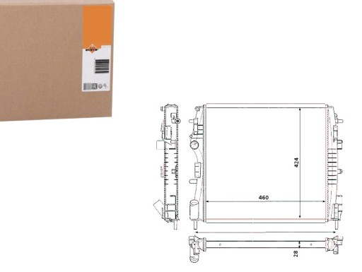NRF53938(EXT) - NRF ДВИГУН РАДІАТОР RENAULT KANGOO KANGOO EXPRES