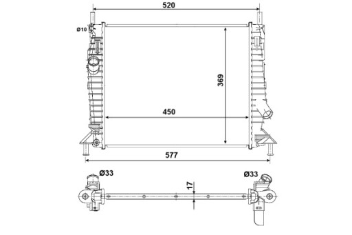 NRF 53028 - NRF РАДИАТОР ДВИГАТЕЛЯ ВОДЯНОЙ FORD C-MAX FOCUS C-MAX FOCUS II 1.4 1.6