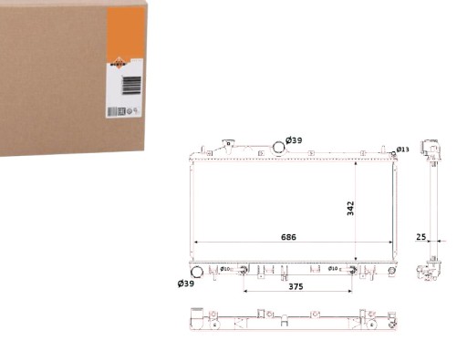 NRF53886(EXT) - NRF РАДІАТОР SUBARU FORESTER 2.5 AWD 08- NRF