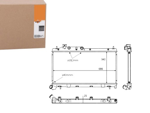 NRF58385(EXT) - РАДИАТОР NRF SUBARU IMPREZA LEGACY OUTBACK FOREST