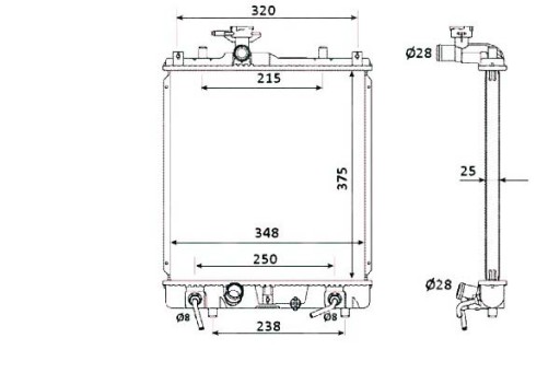 53927 (NRF) 52002095 - РАДИАТОР NRF SUZUKI IGNIS 1.3 1.5 00- NRF