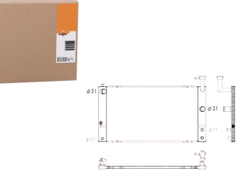 NRF53747(EXT) - РАДИАТОР NRF TOYOTA PRIUS 1.5 03- NRF