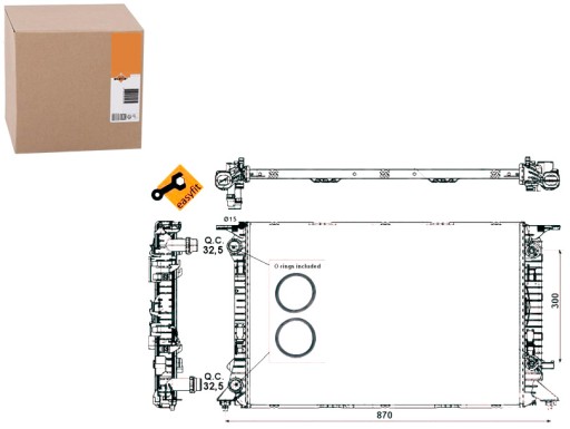 NRF53718(EXT) - NRF РАДІАТОР VW A4 A5 A6 07- Q5 08- SEAT EXEO 08-