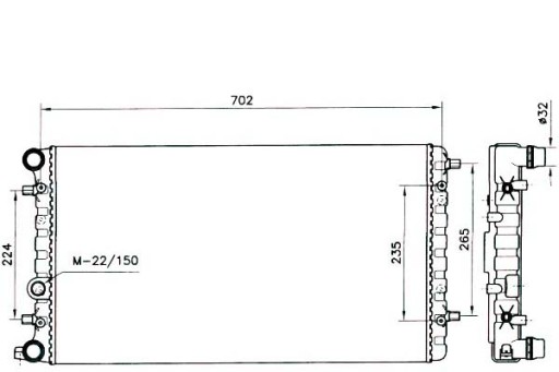 58143/NRF - РАДИАТОР NRF VW NEW BEETLE 99-