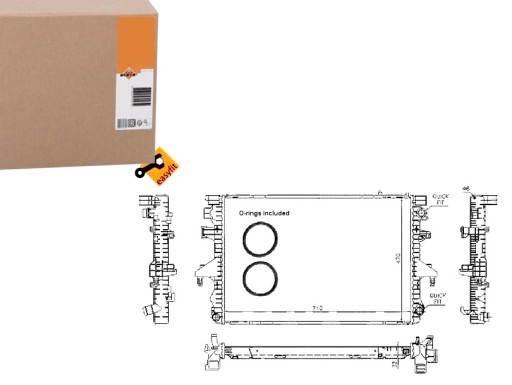 NRF53795(EXT) - РАДИАТОР NRF VW T5 2.5TDI 03- NRF