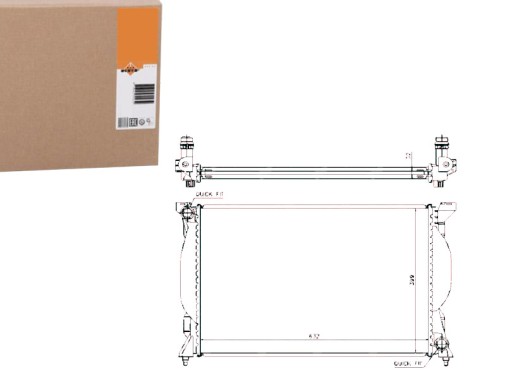 NRF53720/SERW - Кулер для воды nrf audi a4 1.6 (8d2. b5)