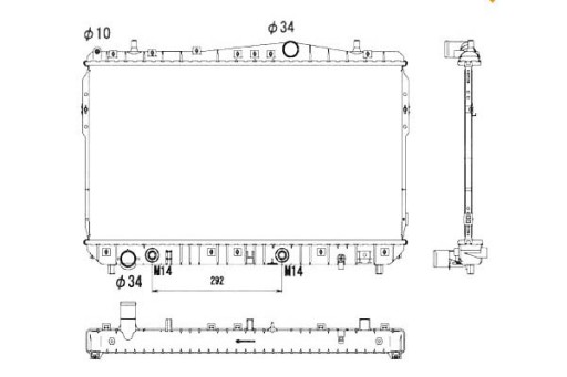 53732 - Nrf водяний кулер chevrolet lacetti 1.4 16v (j200)