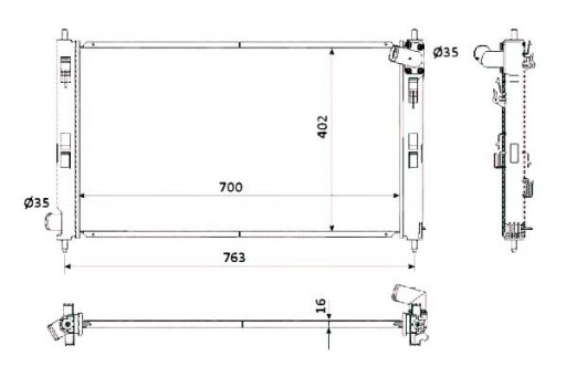 53906 NRF/BOX - ВОДЯНОЙ ОХЛАДИТЕЛЬ NRF CITROEN C-CROSSER 2.4 16V (EP_)