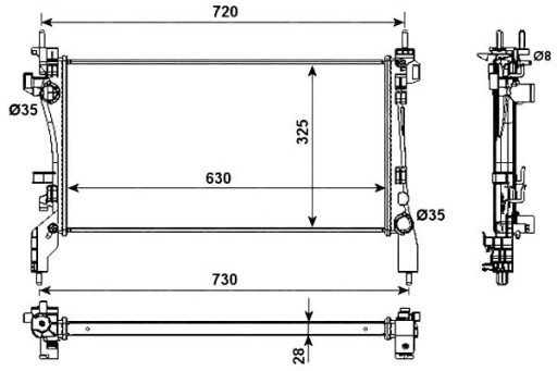 53982 - Кулер для воды nrf citroen nemo estate 1.4 hdi