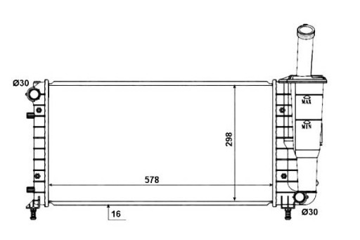 53601 - Nrf кулер води fiat punto 1.2 60 (188.030. .05)